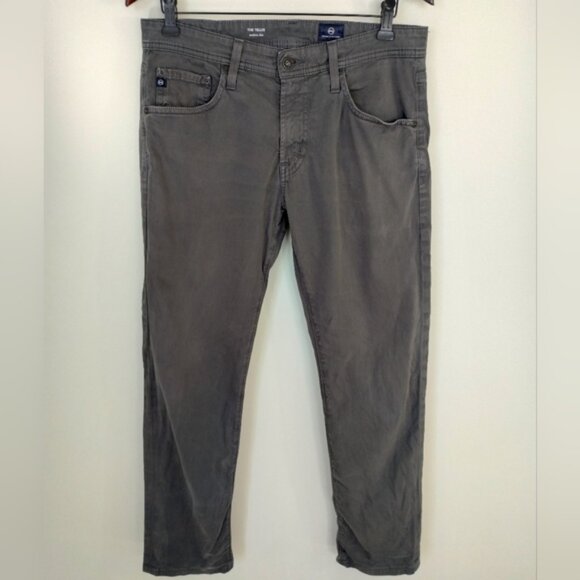AG Adriano Goldschmied The Tellis Modern Slim Jeans Sz 31 (32x29) Gray Zip Fly - Picture 1 of 6